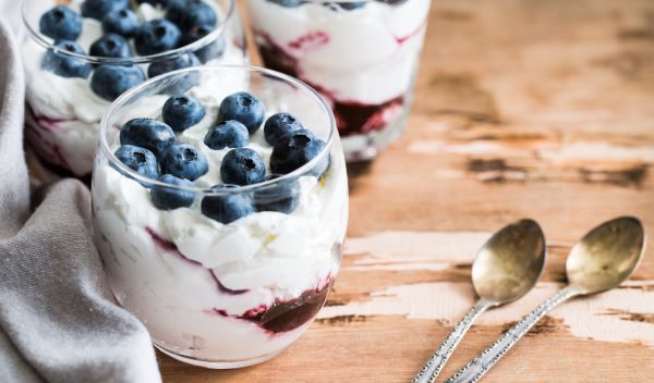 griekse yoghurt met bosbessen